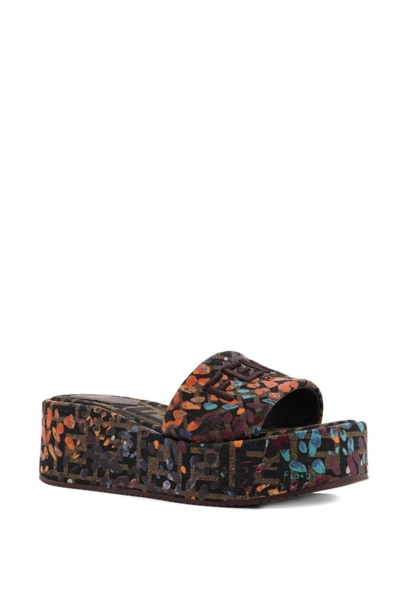 Artistic Slip-On Platform Sandals Black (Women's)