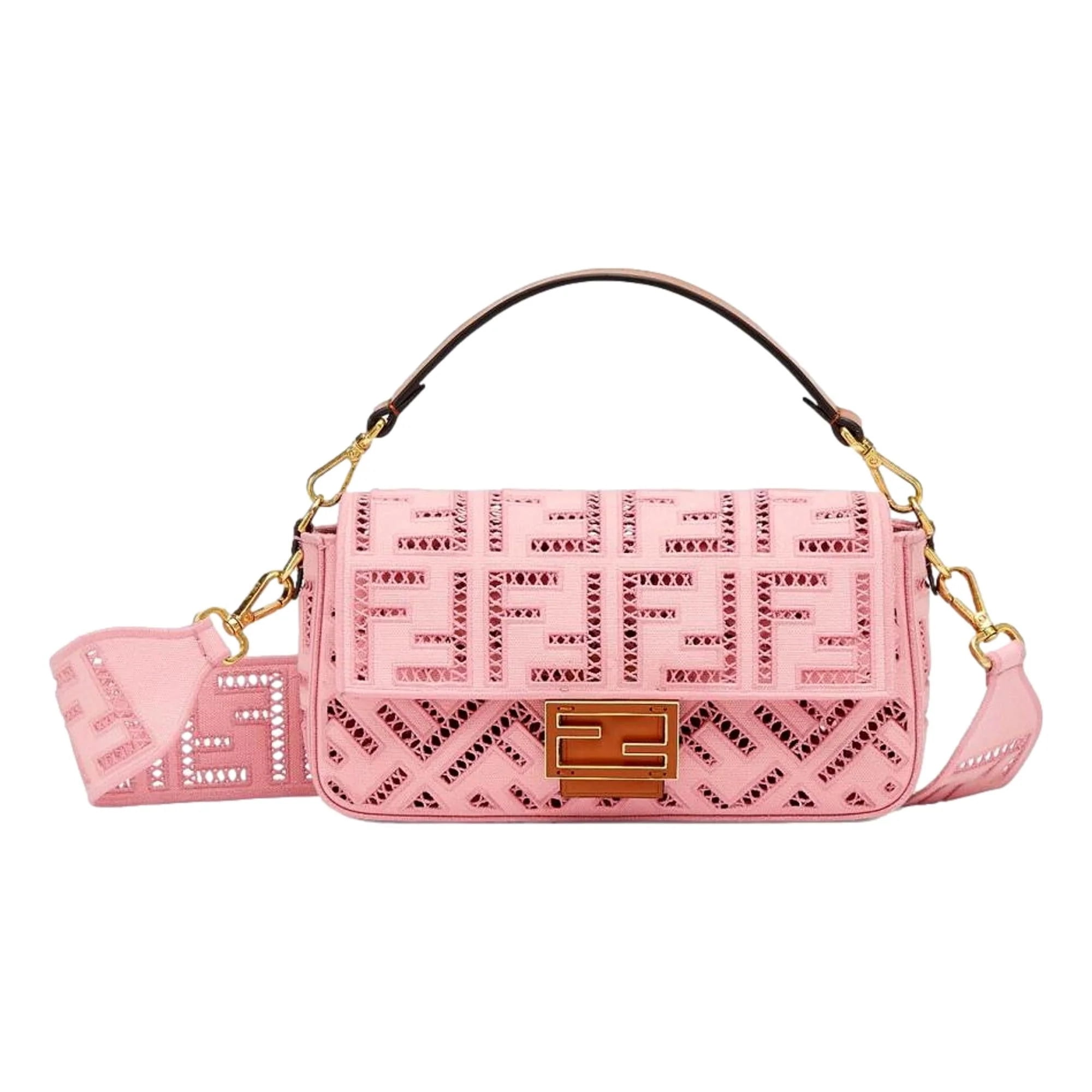 Fendi Pre-owned Mini Baguette Shoulder Bag - Pink