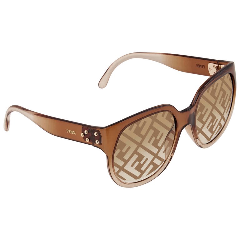 FENDI FF 0403/G/S 009Q EB Sunglasses Brown Frame Gold Brown  display picture 3