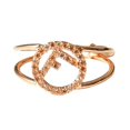 thumbnail image 1 of New Fendi F is Fendi Circle Logo Crystal Ring Rose Gold Metal Size Large, 1 of 4