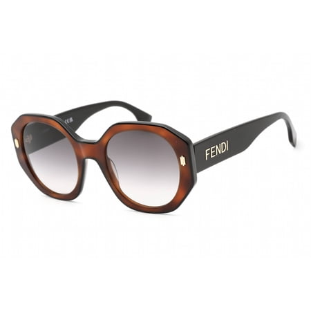 Fendi FE40045I 53B Men's Tortoise Geometric Shape Frame Sunglasses