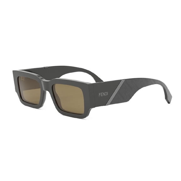 Fendi FE40131I 20E 51mm Square Sunglasses Men's Shiny Grey