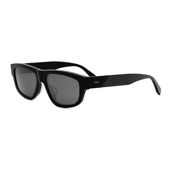 Fendi FE40157F 01A 57mm Geometric Sunglasses Women's Shiny Black