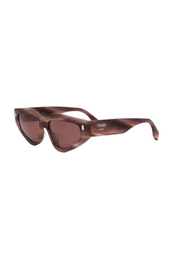 FE40163U 74S 54mm Cat Eye Sunglasses Unisex Striped Pink