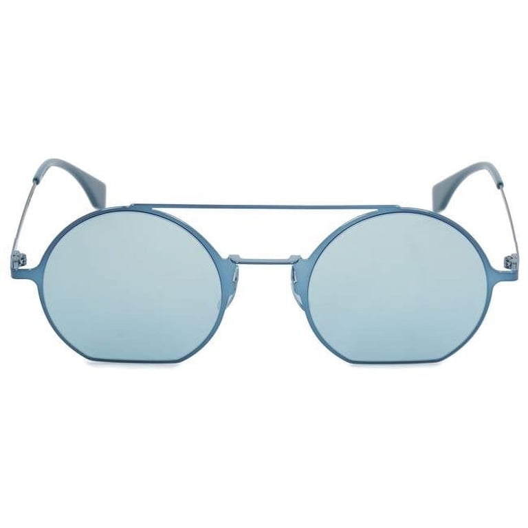 Fendi Eyeline FF 0291 PJP 3J Blue Metal Round Sunglasses  display picture 3
