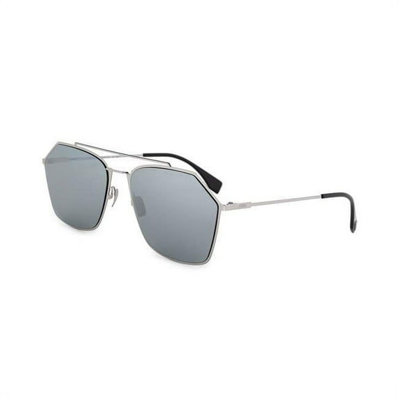 Fendi FENDI-SUNG-FFM0022F-6LB-T4-59 Eyeline Aviator Sunglasses with Silver Actual Lens