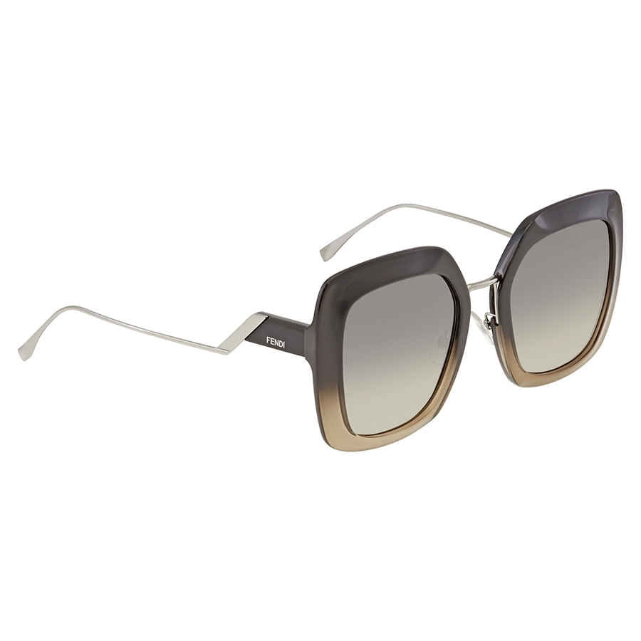 【美品】FENDI スクエアサングラス クリアブラウン FF0317/S FENDI FF 0317/S 7C5 PR Sunglasses Black Gradient Frame Grey Brown