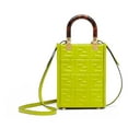 thumbnail image 1 of Fendi FF Zucca Mini Sunshine Shopper Leather Crossbody Bag, Green, 1 of 4