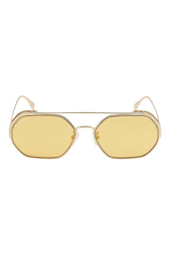 FE40039U 10L 57mm Geometric Sunglasses Women's Gold