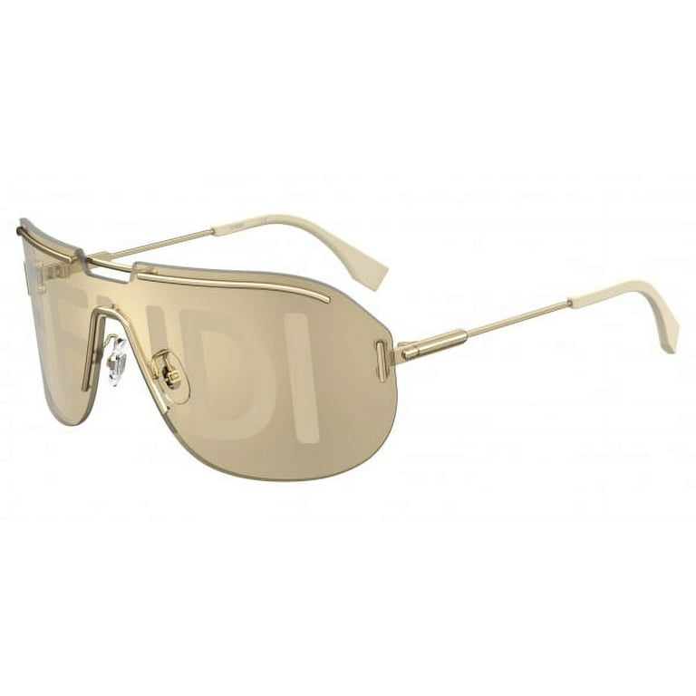 Fendi - Fendi Code - Shield Sunglasses - Gold - Sunglasses - Fendi