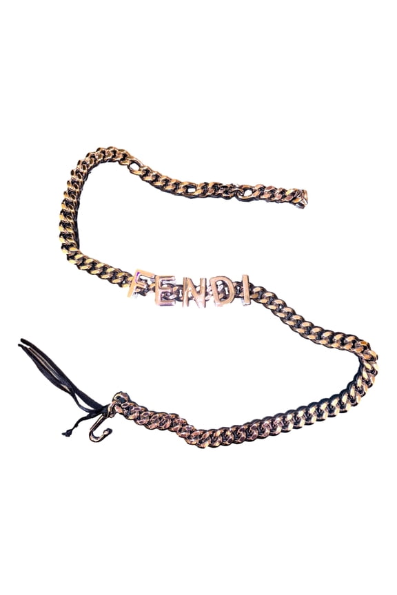 Lettering Silver Chain Statement Belt Size 65 NEW