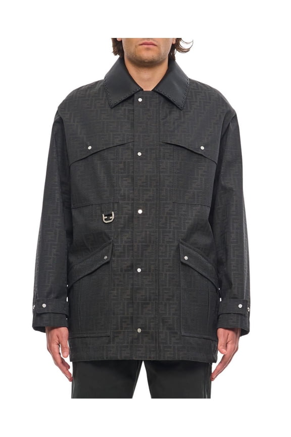 Blouson Coated Canvas Logo (Men's)