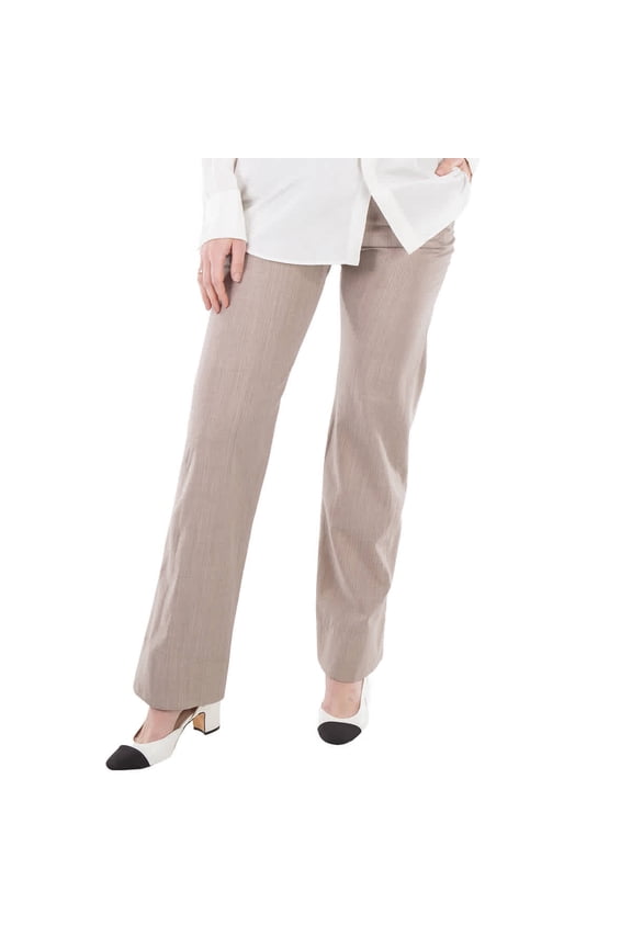 Pinstripe Flare Flannel Pants, Brand Size 40 (US Size 4)
