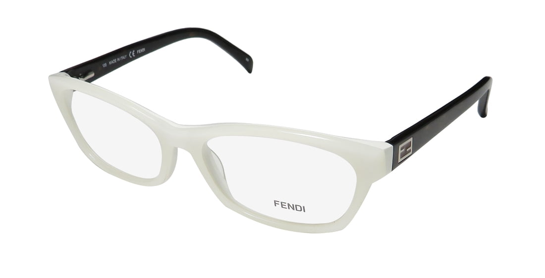 Fendi Rectangular Eyeglasses F1032 105 Size 54mm White Havana 1032