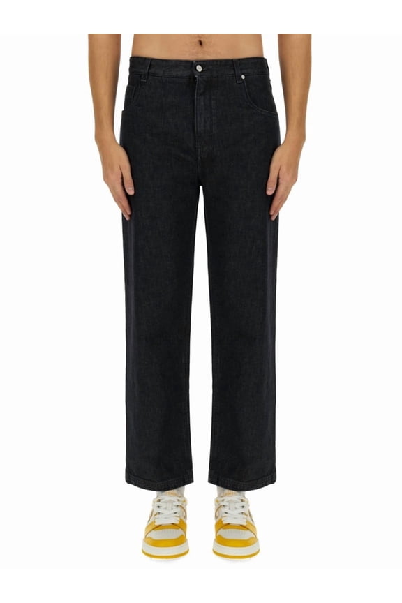 Relaxed Fit Straight Leg Denim Jeans (Men's)