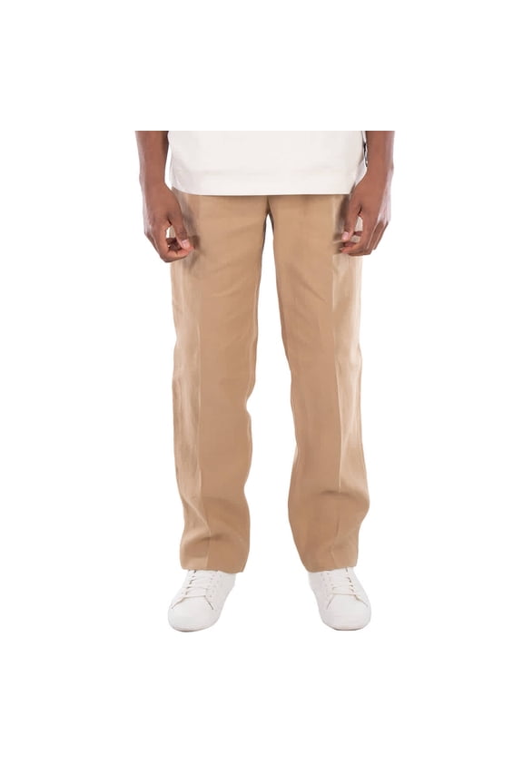 Straight-Leg Paper Canvas Trousers, Brand Size 50 (US Size 34)