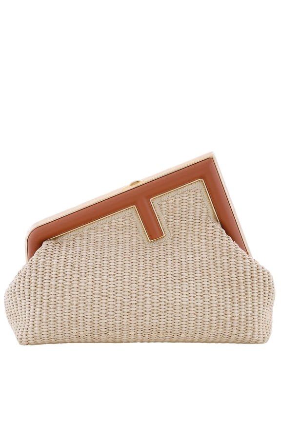 Textured Weave First Small Clutch Bag