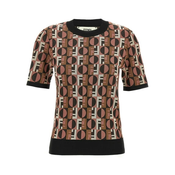 Fendi Three-Dimensional Jacquard Sweater With Geometric Pattern (Women's)