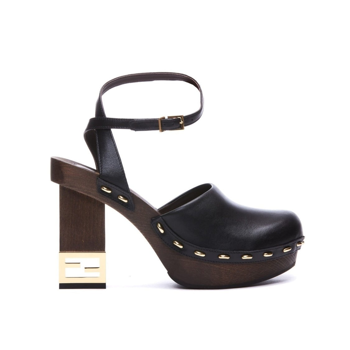 【送料&関税込】Fendi Decorative Heel Leather Pumps Fendi Decorative Heel Leather Pumps Black (Women's