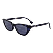 Fendi Womens Injected Touch of FF Blue Havana Sunglasses