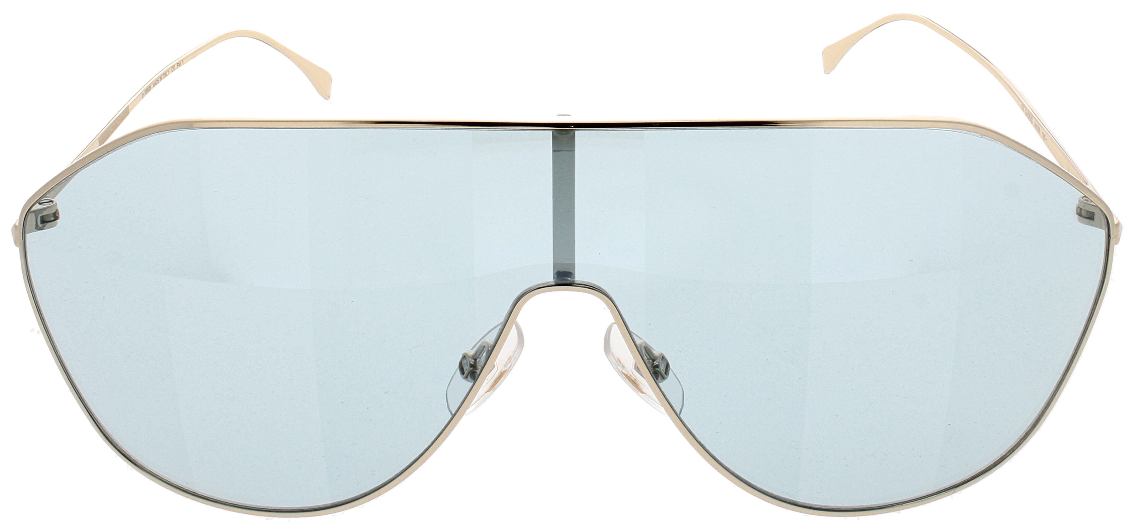 Women's Fendi Plastic Cat Eye Sunglasses - Beige / Black / Clear