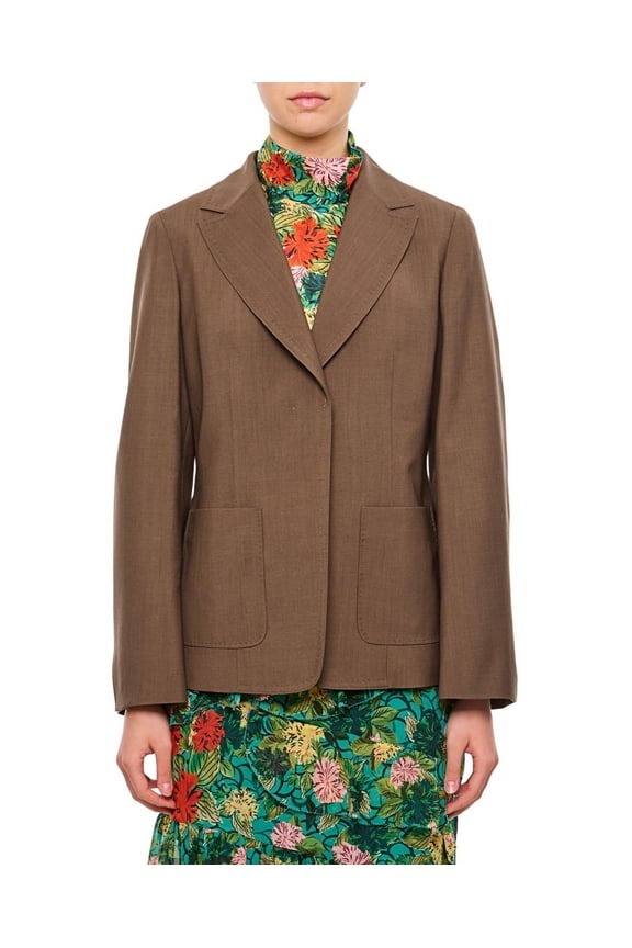 Tailored Waisted Blazer With Embroidered Logo (Women's)