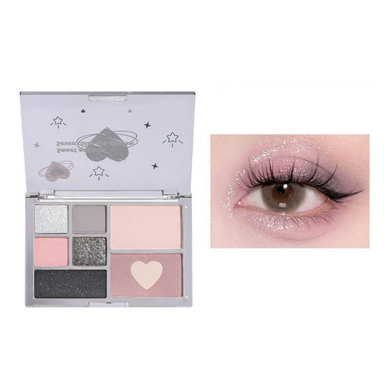 Fendyy Highly Pigmented Eye Makeup Palette in Sale Neutral Eyeshadow 7 Highly Pigmented Cool Toned Colors for Everyday Nude Looks Travel Size Eye Shadow Makeup Walmart