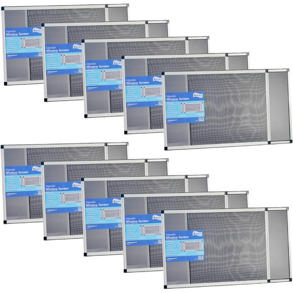 Fenestrelle Expandable Window Screen, 2 Way Adjustable, Horizontal (20" H x 28" - 54" W) or Convert to Vertical (28" H x 20" - 38" W), Perfect Replacement Screen for Windows, 4 Pack of Large Screens