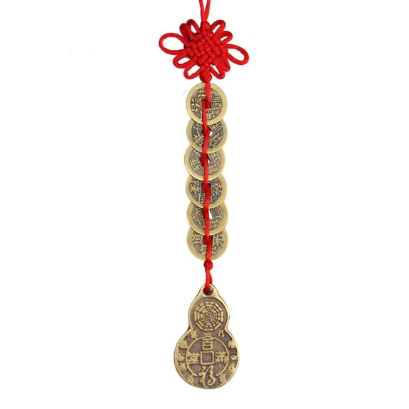 Feng Shui 6-Coin with Wu Lou Charm