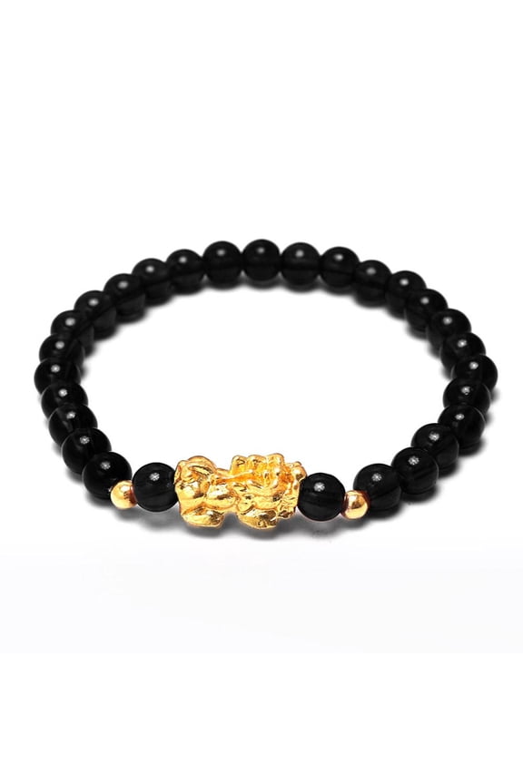 Feng Shui Bead Bracelet Chinese Bracelet,Feng Shui Pi Xiu Good Luck Bracelets,Chinese Dragon Bracelet,Pi Xiu Bracelets Dragon Mantra Bead Bangle Attract Wealth and Good Luck Gift for Men Women Z8H8