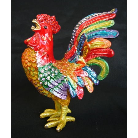 Feng Shui Bejeweled Rooster Statue