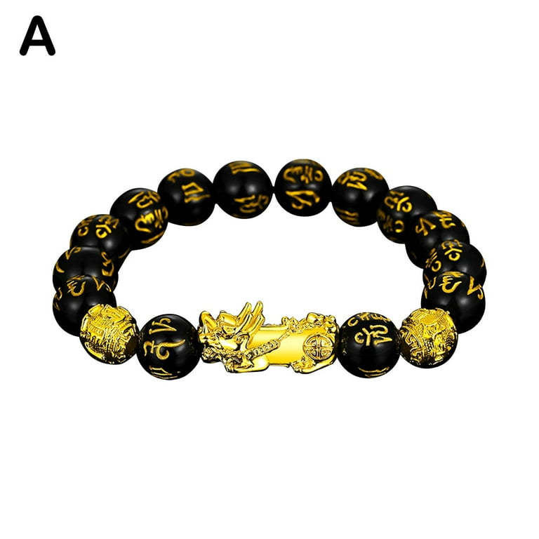 Feng shui black obsidian bracelet walmart deals
