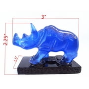 Feng Shui Blue Double -Horn Rhinocero - Anti Burglary