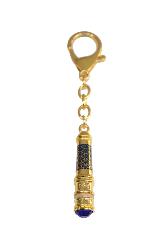 Feng Shui Blue Medicine Buddha Mantra Wand Keychain