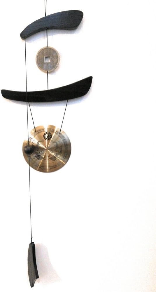Gong Chinois En Cuivre Et Bois - 19x21cm - Pour Méditation Et Décoration Zen