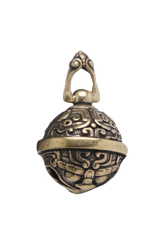 Feng Shui Brass Wind Chime Key Chain Pendant Hanging Ornament Accessories Retro Styled for Jewelry Making Portable Stylish Styled A