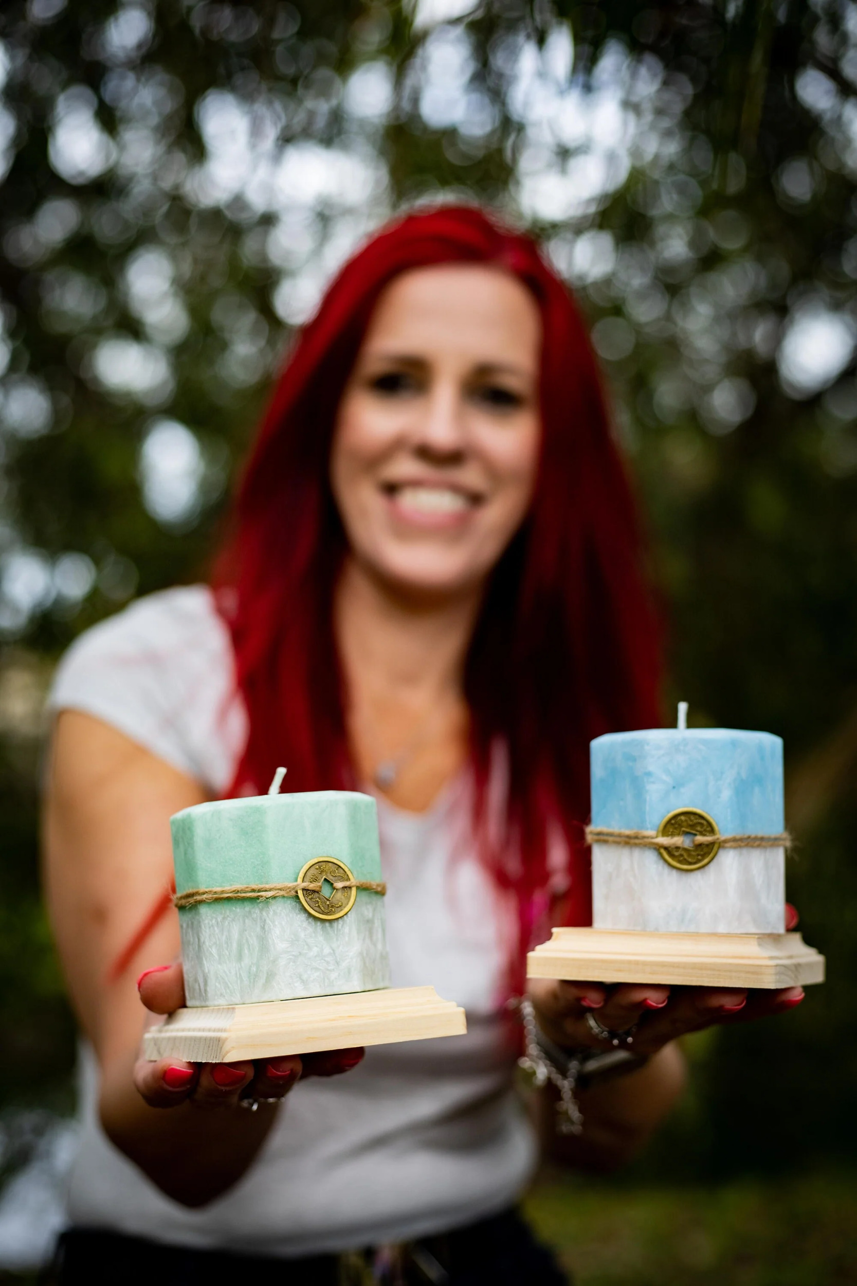 Feng Shui Candle with Crystals Inside