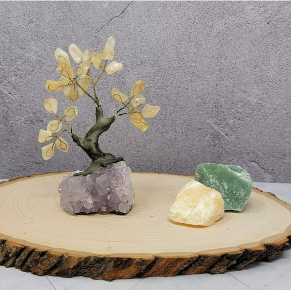 Feng Shui Crystal Tree - Home Decor Citrine Gemstone Tree