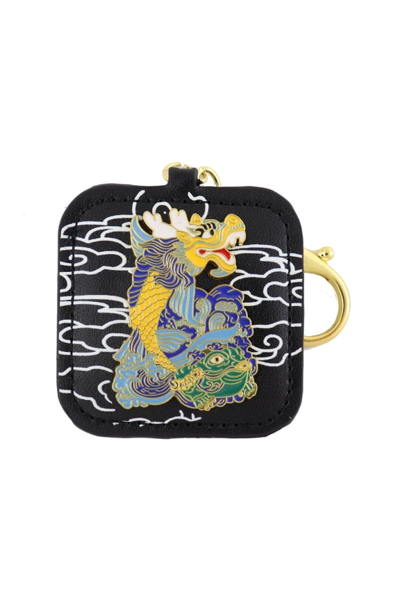 Feng Shui Dragon Carp w/ 3-Legged Toad Amulet Keychain