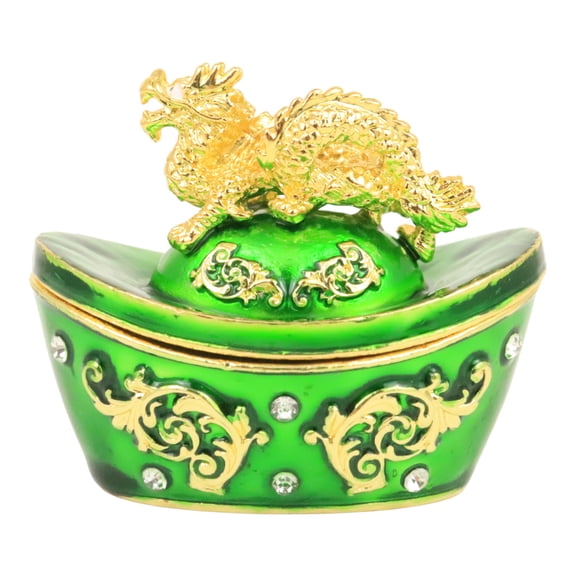 Feng Shui Dragon Treasure Box - Dragon on Ingot