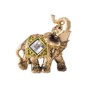Feng Shui Elephant Sculpture Thai Resin Figurine Golden Elegant Statue Home Decoration Gift Slip Proof For