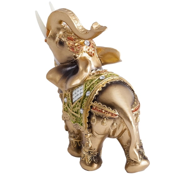 Feng Shui Elephant Statue Elephant Figurine For Wealth Home Office Decoration Resin Sculpture Gift Collection