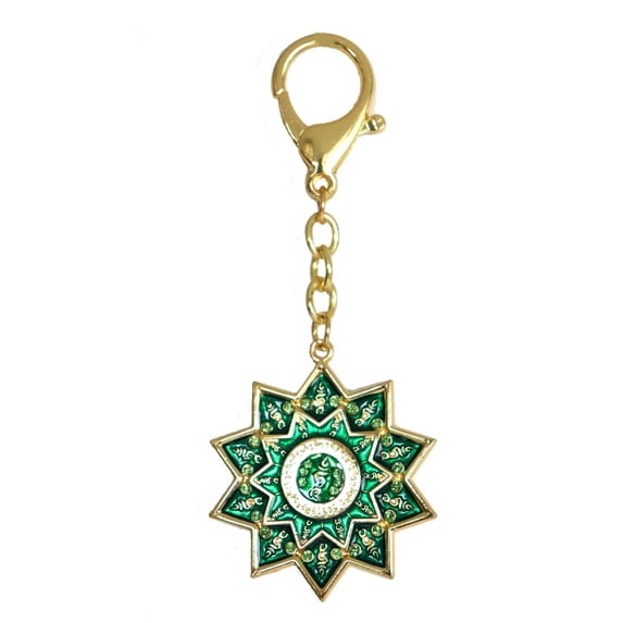 Feng Shui Green Tara Protection Wheel Keychain