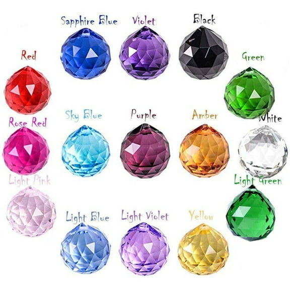 Feng Shui Hanging Crystal Ball Multicolor Faceted Sphere Sun Catcher RainbowPris