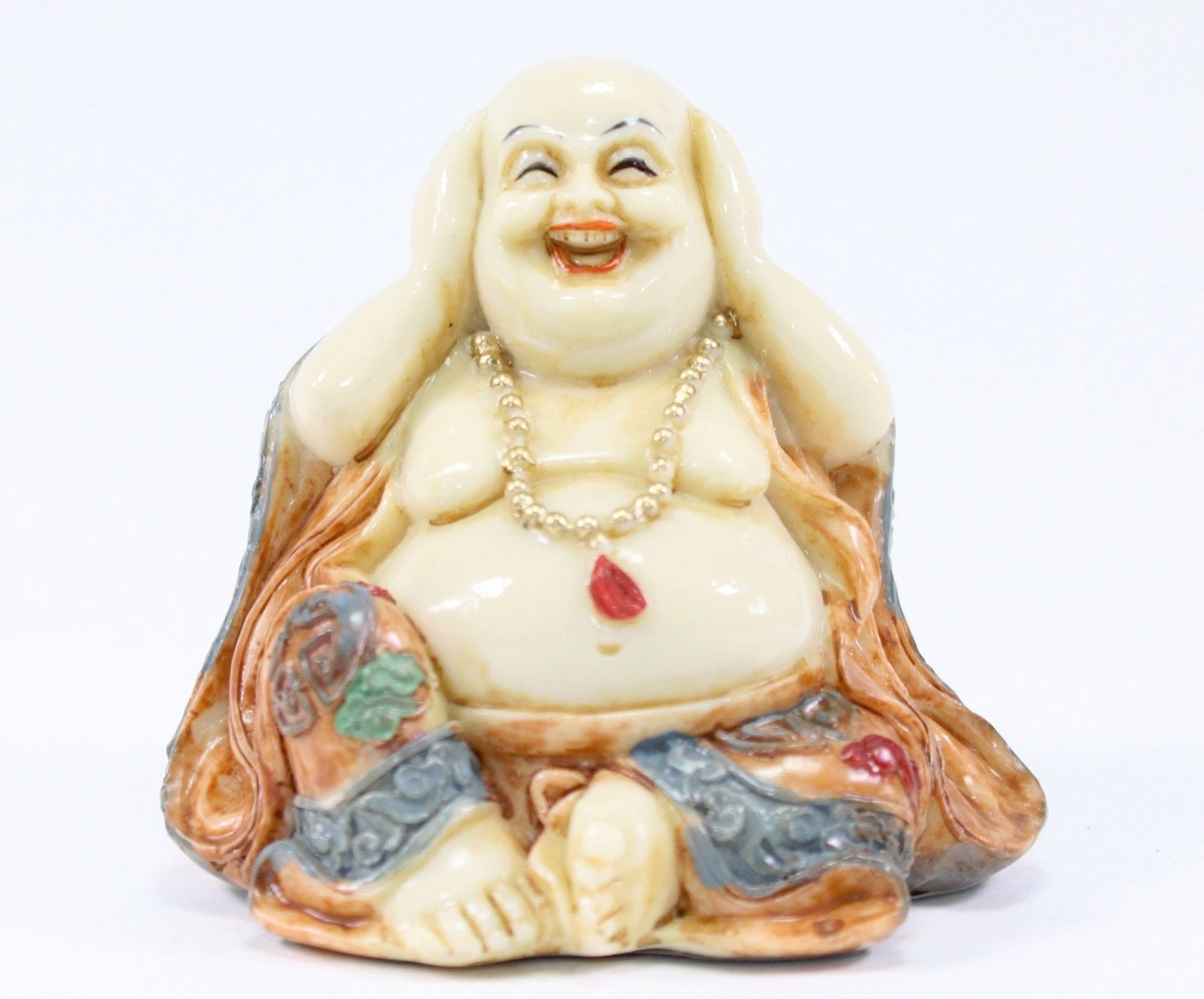 Feng Shui Hear No Evil Happy Face Laughing Buddha Figurine Home Decor Statue