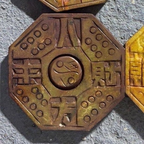 Feng Shui Imitation Jade Bagua Yin Yang Fish Rotating Wealth Plate Home Entryway Decoration Lucky Ornament