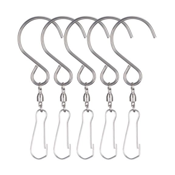 Feng Shui Import 360 Degree Rotating Stainless Steel Hook for Wind Chime,Free Rotation Bearing Small Hook for Outdoor,Metal Swivel Hook for Garden And Patio