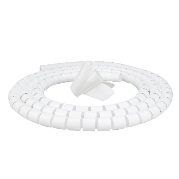 Feng Shui Import 8mm Cable Management Tube for Wire Organization,Zipper Style Cord Cover for TV and Computer,Flexible Reusable Wire Sleeve with Clip Included