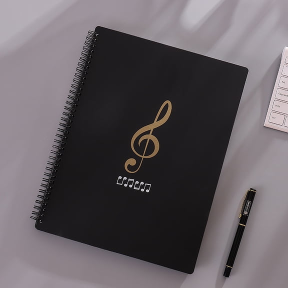 Feng Shui Import Plastic Sheet Music Folder for Concert and Choir，20 Page Music File Holder with Twin Springs for Piano，Tear Resistant PP Document Bag for Musicians