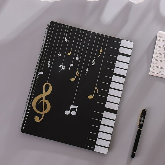 Feng Shui Import Plastic Sheet Music Folder for Concert and Choir,20 Page Music File Holder with Twin Springs for Piano,Tear Resistant PP Document Bag for Musicians